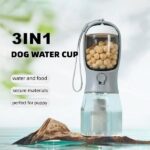 3-in-1 Portable Dog Water Bottle & Food Container with Waste Bag Dispenser